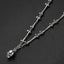 Sterling Silver Bone Link Skull Necklace