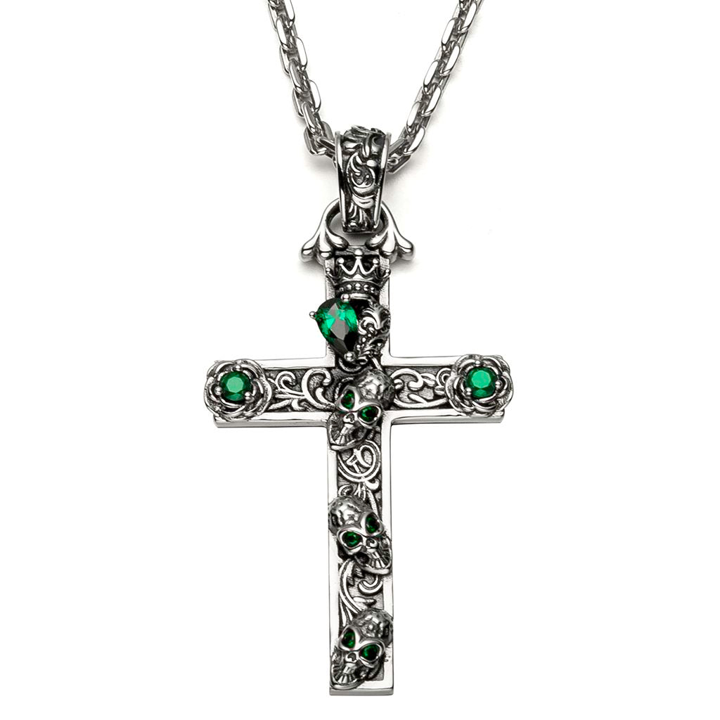 Skull Cross Pendant Necklace