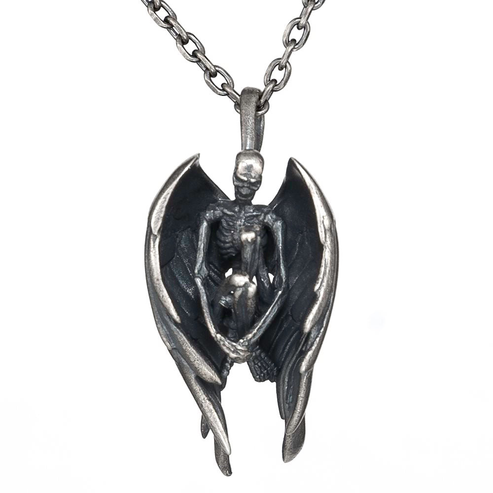 Fallen Angel Skeleton Necklace