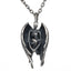 Sterling Silver Gothic Fallen Angel Skeleton Necklace