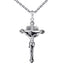 Sterling Silver Jesus Crucifix Cross Pendant Necklace