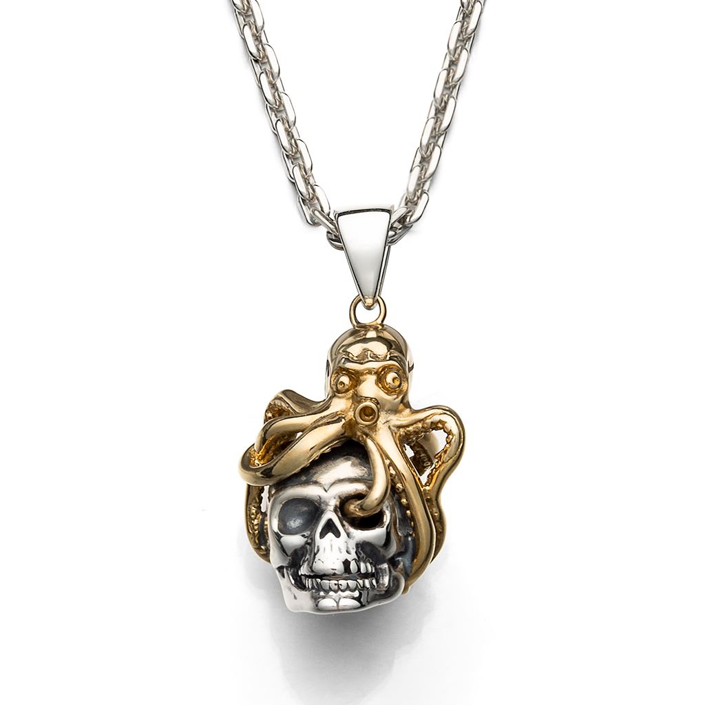 Octopus Skull Pendant Necklace