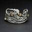 999 Silver Gothic Chunky Skull Cloud Bangle