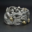 999 Silver Gothic Chunky Skull Cloud Bangle