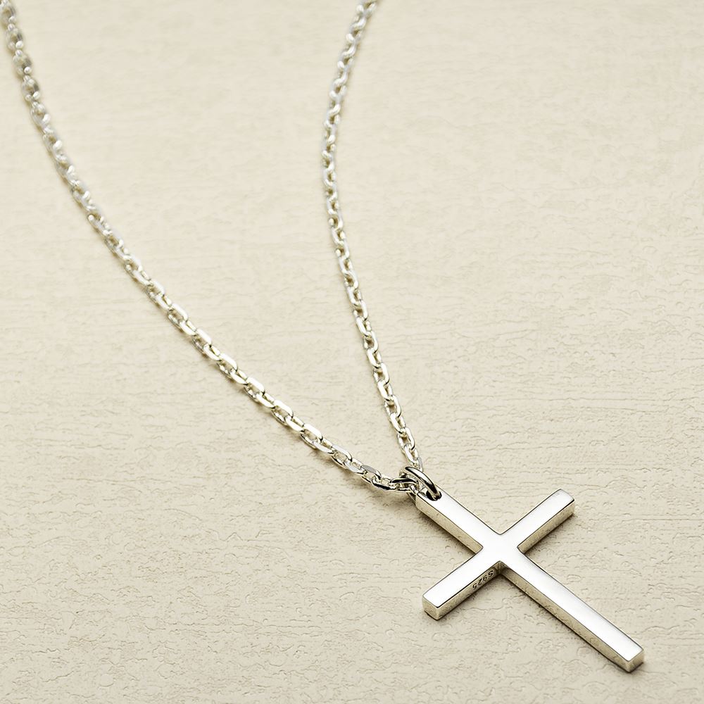 Polished Cross Necklace