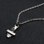 Sterling Silver Skeleton Hugging Cross Necklace