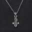 Sterling Silver Skeleton Hugging Cross Necklace