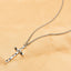 Sterling Silver Twisted Cross Necklace