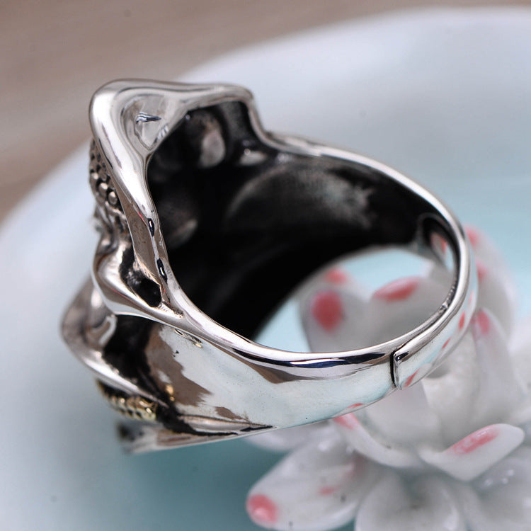 Skull Ring With Military Cap