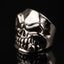 Silver Skull Ring With Cigar