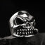 Silver Skull Ring With Cigar