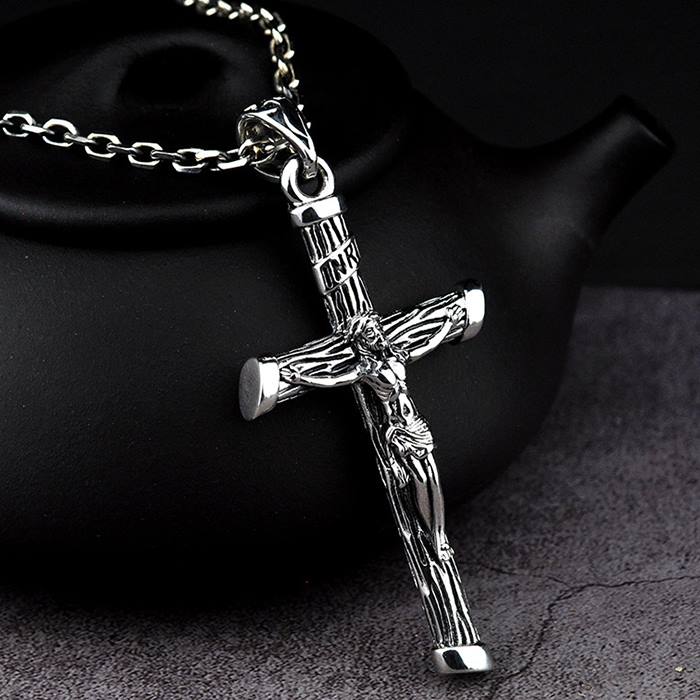 Christian Cross Jesus Pendant Necklace