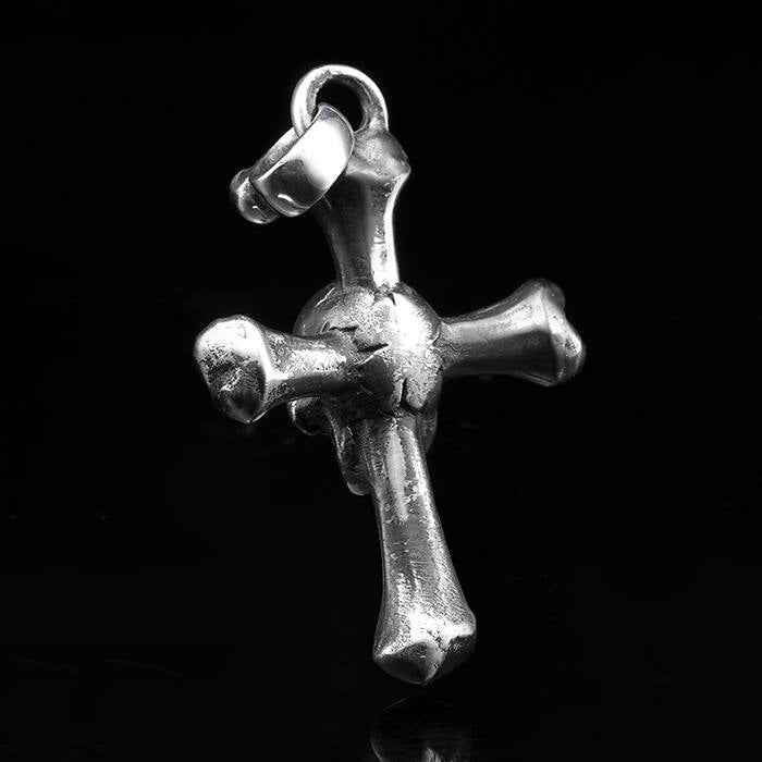 Cross Bone Skull Pendant Necklace