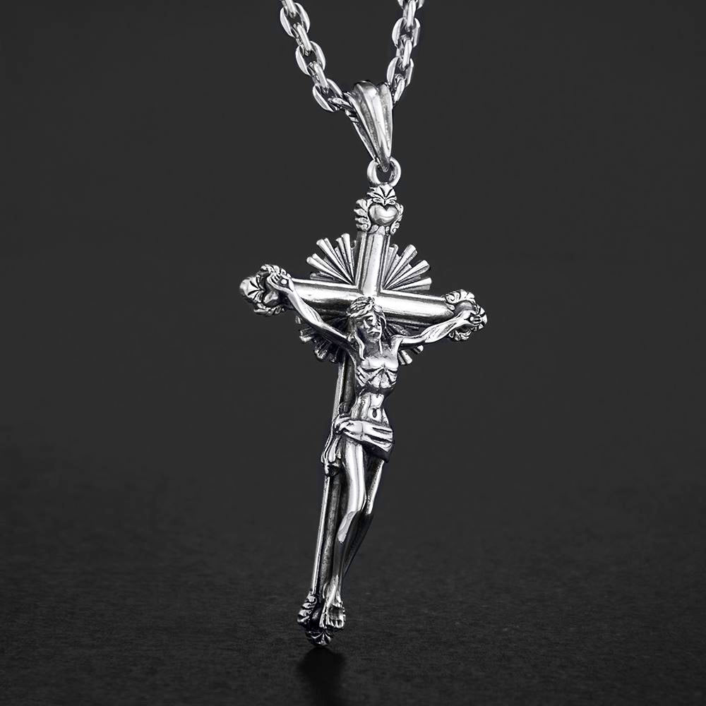 Jesus Crucifix Cross Pendant Necklace