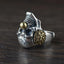 Silver Skull Joker Ring