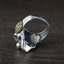 Silver Skull Joker Ring