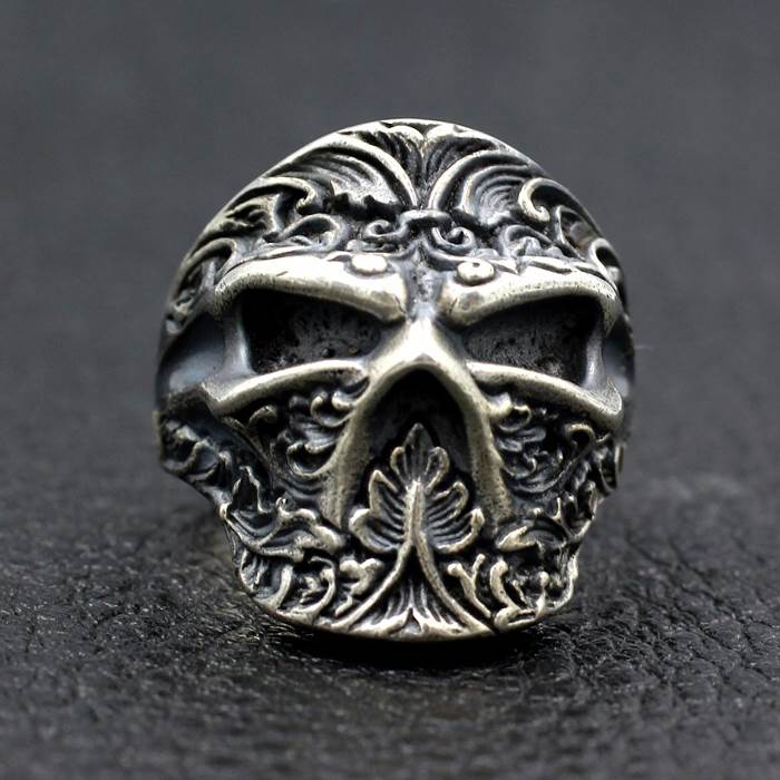 Sterling Silver Ninja Skull Ring