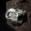Silver Satan Devil Skull Ring