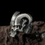 Silver Satan Devil Skull Ring