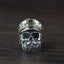 Sterling Silver Captain Beard Skull Ring