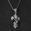 Silver Cobra Cross Pendant Necklace