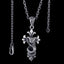 Silver Cobra Cross Pendant Necklace