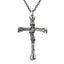 Silver Cross Bone Skull Necklace