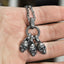 Triple Skull Pendant Necklace