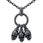 Triple Skull Pendant Necklace