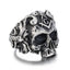 Silver Masonic Skull Ring