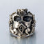 Silver Masonic Skull Ring