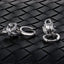 Mens Sterling Silver Satan Skull Earrings