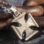 Silver Skull On Cross Patty Pendant Necklace