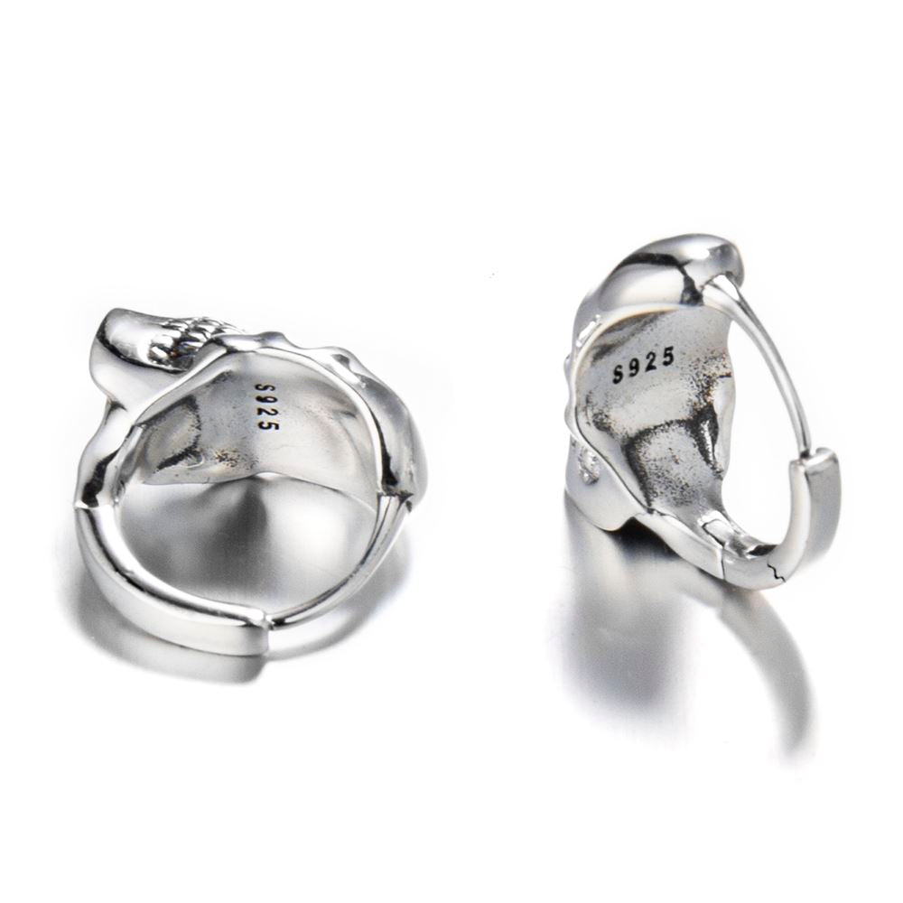 Sterling Silver Skull Earrings