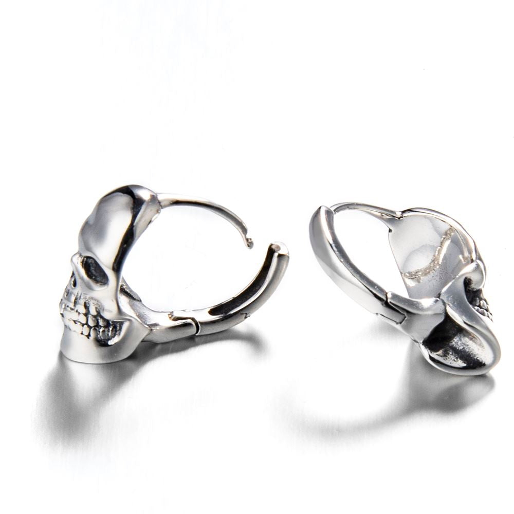 Sterling Silver Skull Earrings