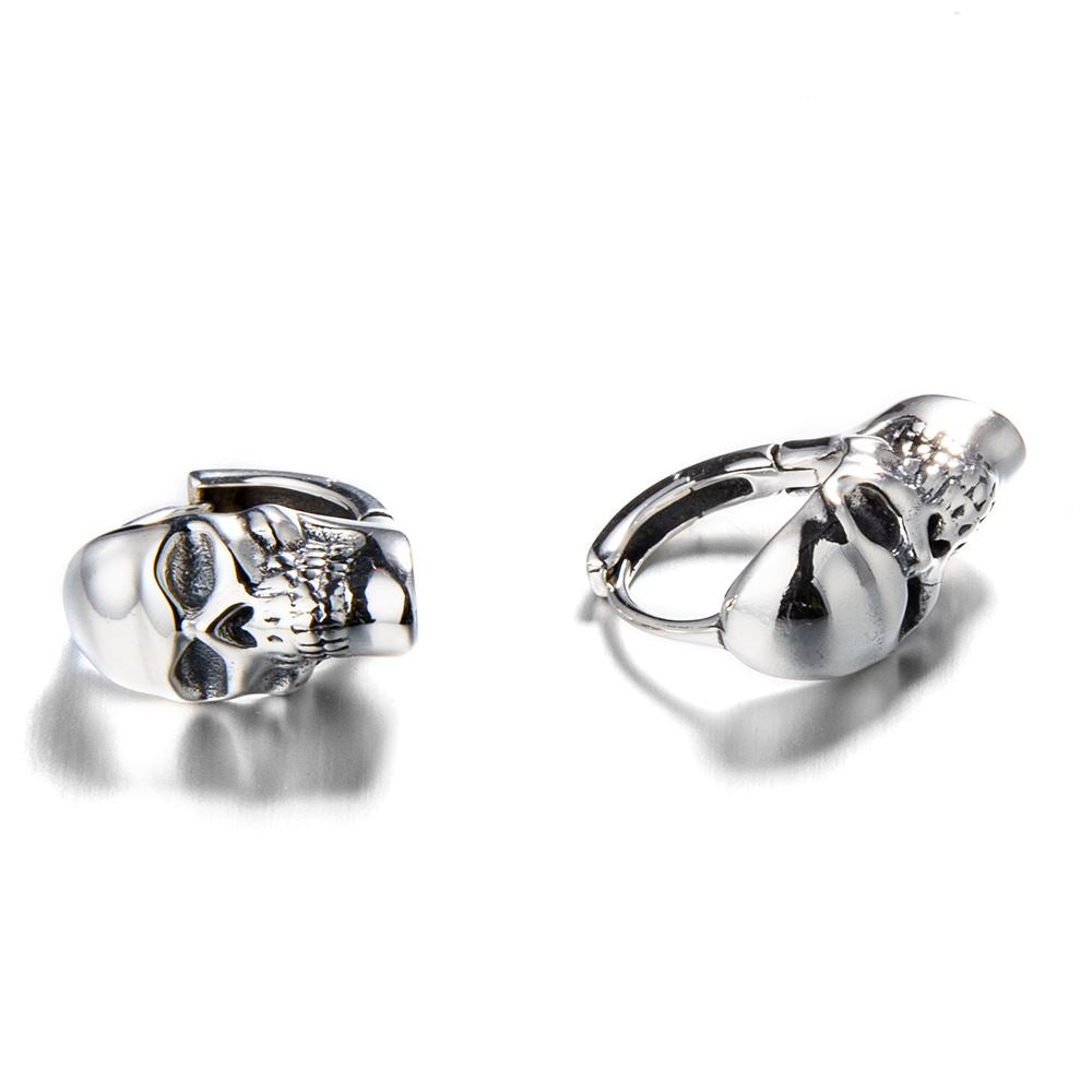 Sterling Silver Skull Earrings
