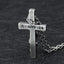 Silver Snake Cross Necklace