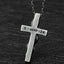 Silver Snake Cross Necklace