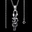 Silver Skeleton Couple Hug Pendant Necklace