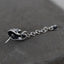 Sterling Silver Skull Earrings With Chain
