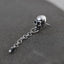 Sterling Silver Skull Earrings With Chain