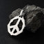 Skull Peace Sign Pendant Necklace