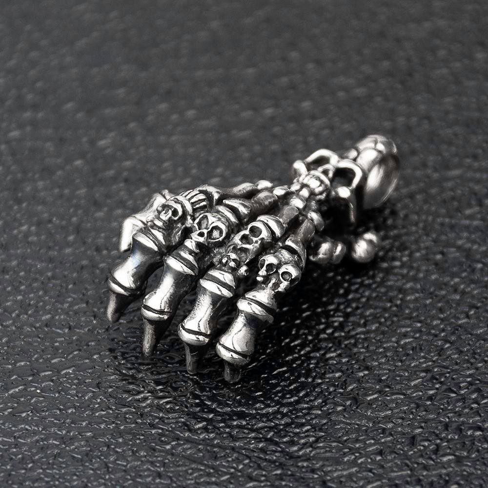 Skull Skeleton Hand Pendant
