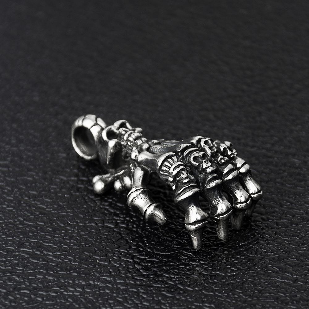 Skull Skeleton Hand Pendant