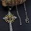Sun Squash Blossom Cross Skull Pendant Necklace