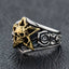 Star Rose Skull Ring