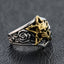 Star Rose Skull Ring