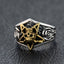Star Rose Skull Ring