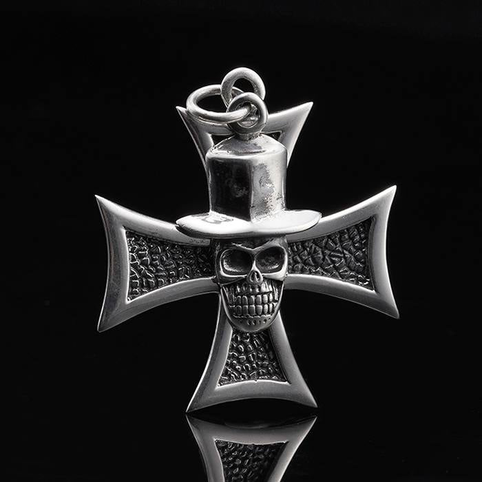 Cross Skull Pendant Necklace