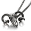 Sterling Silver Ram Skull Pendant